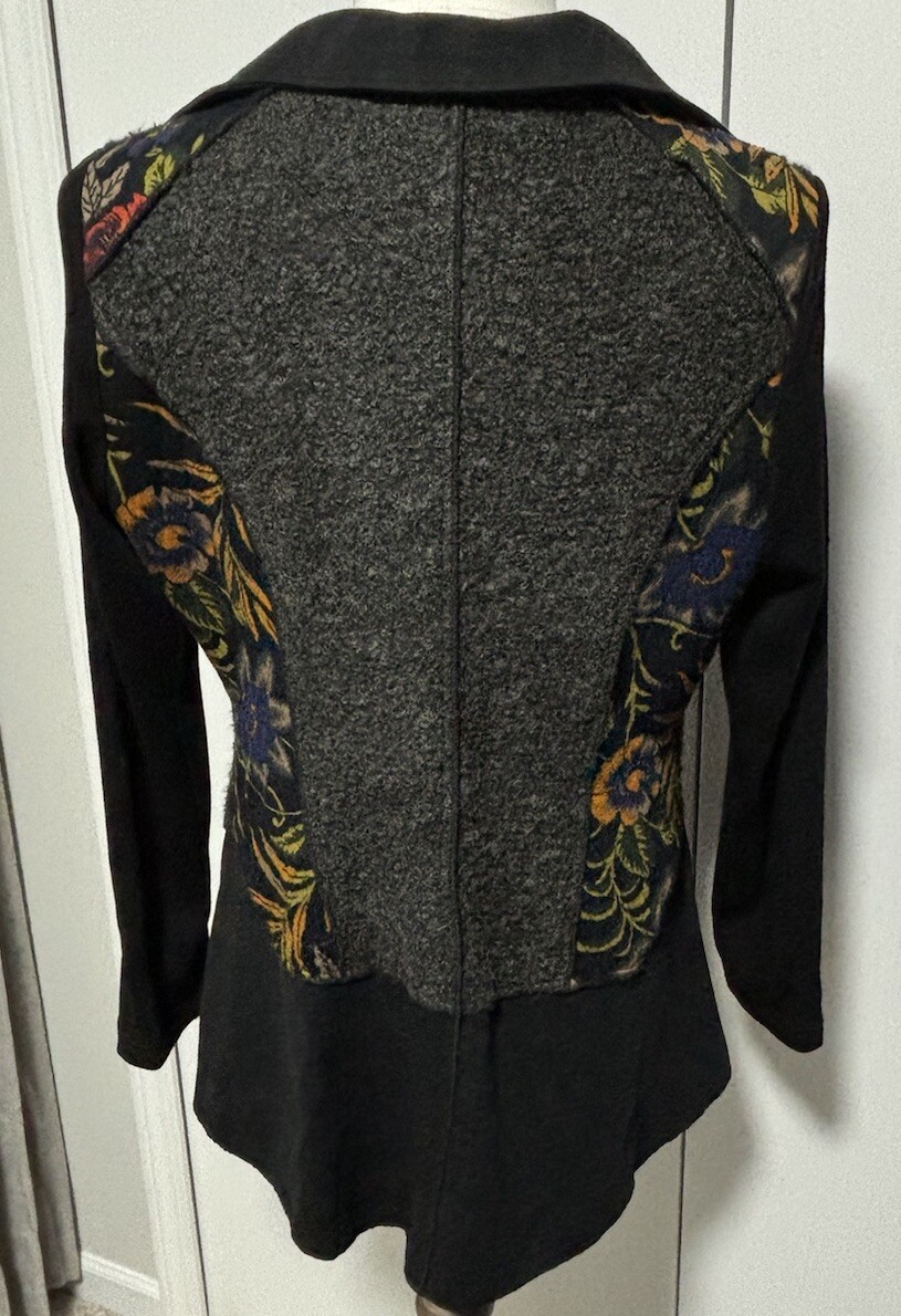 Vintage Concept Patchwork Sweater jacket Blazer w… - image 2