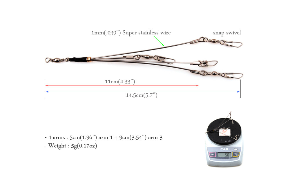 lot of 10ea Duri Fishing Finesse Umbrella (Alabama) Rig - Image 2
