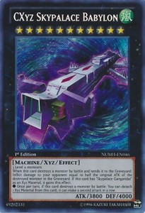 CXyz Skypalace Babylon - NUMH-EN046 - Secret Rare - Unlimited x3 - Near Mint
