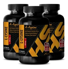 anti stress pills - L-LYSINE 500mg - bone support - 3 Bottles