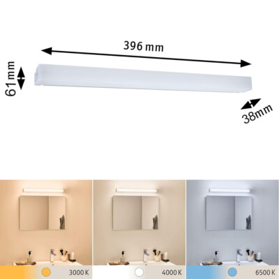 Paulmann LED Spiegelleuchte Luno IP44 White Switch 230V CCT Sensor 2700/4000/650