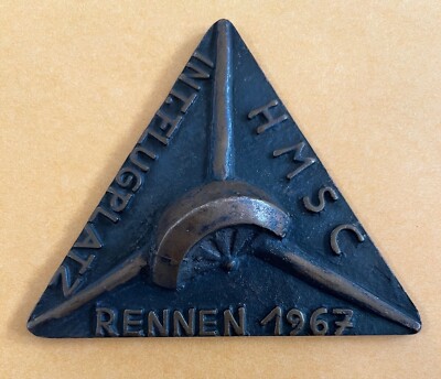 Badge auto car German Rally #746 1967 Int. Flugplatz Rennen HMSC Rallye Race
