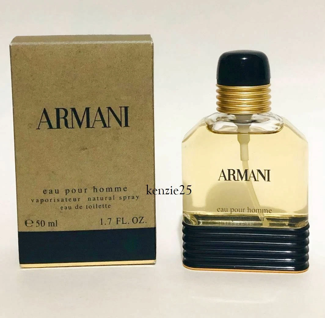 Armani Eau Pour Homme Giorgio Armani 50 ml Edt 1.7 oz Spray Men Rare NIB