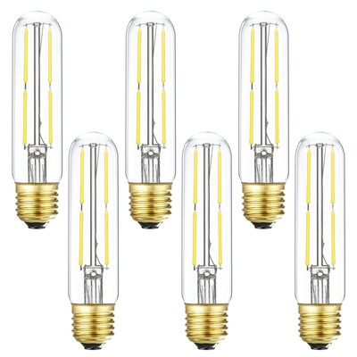 Dimmable T10 Edison Led Tubular Bulb,4W Vintage Led Filament Tube Bulb (40W E...