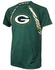 Green Bay Packers Men's Size Large Zebra Accent Raglan T-Shirt C1 1800