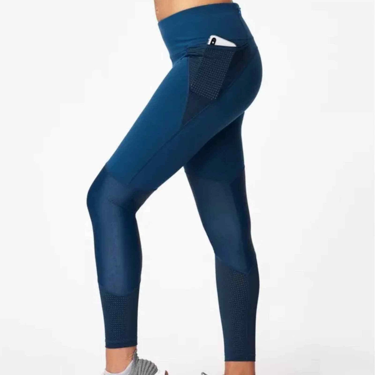 Sweaty Betty Beetle Blue The Power Mesh Full Length Leggings