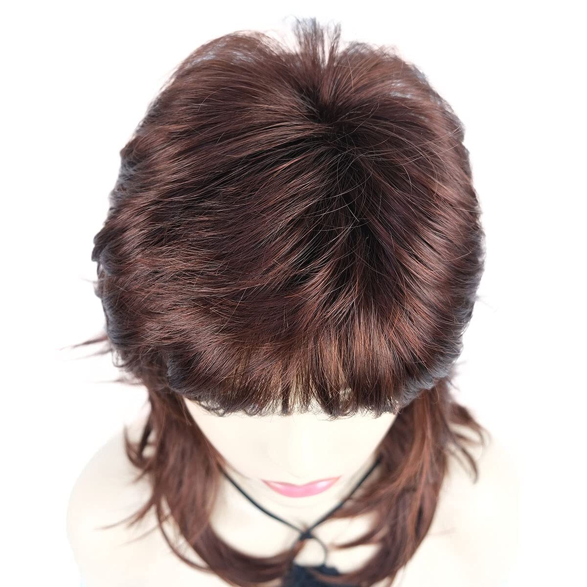 Shaggy Layered Wig with Bangs, Shoulder Length Natural Straight Shags, Soft 52 Latest Shag Haircuts Based On Your Face Outline main image 4