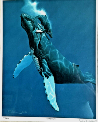 Don McMichael Whale Serigraph “ SEABORNE” Signed, Numbered 89/450