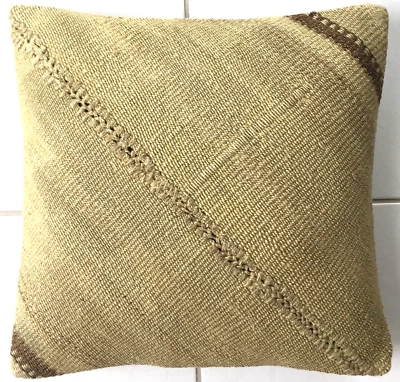 Kelim Kissen Alte Orientalisches Handgewebte Grün Old Pillow Almohad a Cushion - Bild 1 von 4