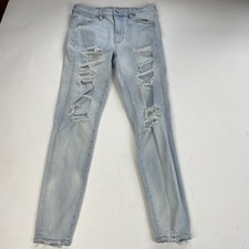 American Eagle Super Hi-Rise Jegging crop 360 Next Level Stretch Denim size 4