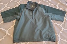 Zero Restriction Mens Tour Series 1/4 Zip Pullover Windbreaker Size Medium Green