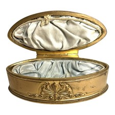 Antique Victorian Gold Gilt Jewelry Casket by WB MFG