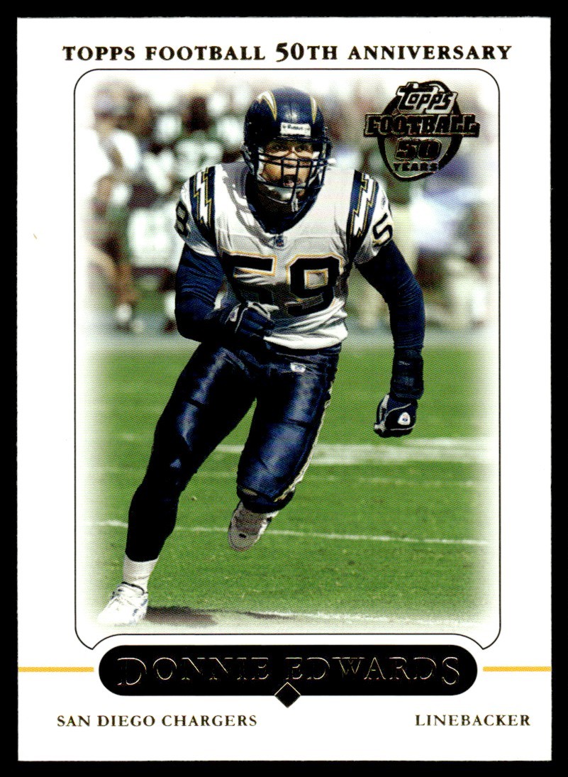 2005 TOPPS FOOTBALL CARD DONNIE EDWARDS #47 SAN DIEGO CHARGERS 4597