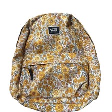 Vans Old Skool H2 Floral Backpack Butterfly Mushroom Flower Pattern Yellow Bag