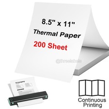 200 Sheets Thermal Printer Paper 8.5" X 11" Inch US Letter Size Thermal Paper
