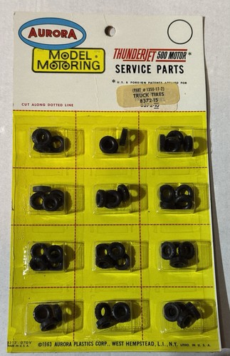 RARE 12x Aurora Knobby Truck Tires FULL CARD Thunderjet Service Parts OEM - NOS - Picture 1 of 2