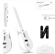 Stringless Smart Guitar, Foldable Travel Guitar with Chords Drum Machine White
