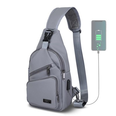 AMJ Crossbody Sling Bag Men Women, Casual Shoulder Backpack, Chest Daypack Sa...