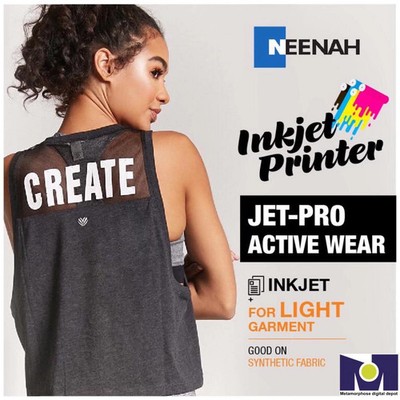 JET PRO ACTIVE WEAR INKJET TRANSFER PAPER FOR WHITE FABRIC 8.5''x11'' 10 Sheets