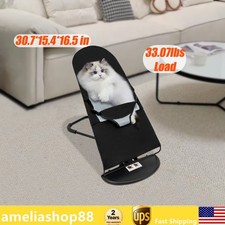 Dog Rocking Bed Pet Bouncy Chair Cat Indoor Lounge Washable Black Mesh Pet Toys