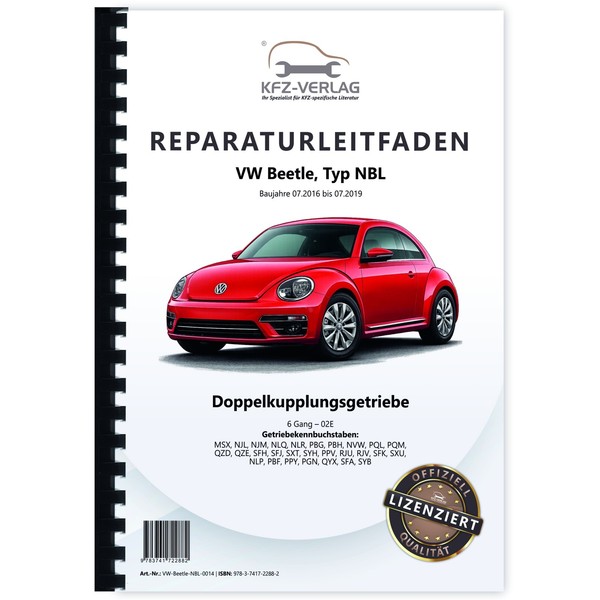 VW Beetle Typ NBL 2016-2019 6 Gang Automatikgetriebe DKG 02E Werkstatthandbuch-image