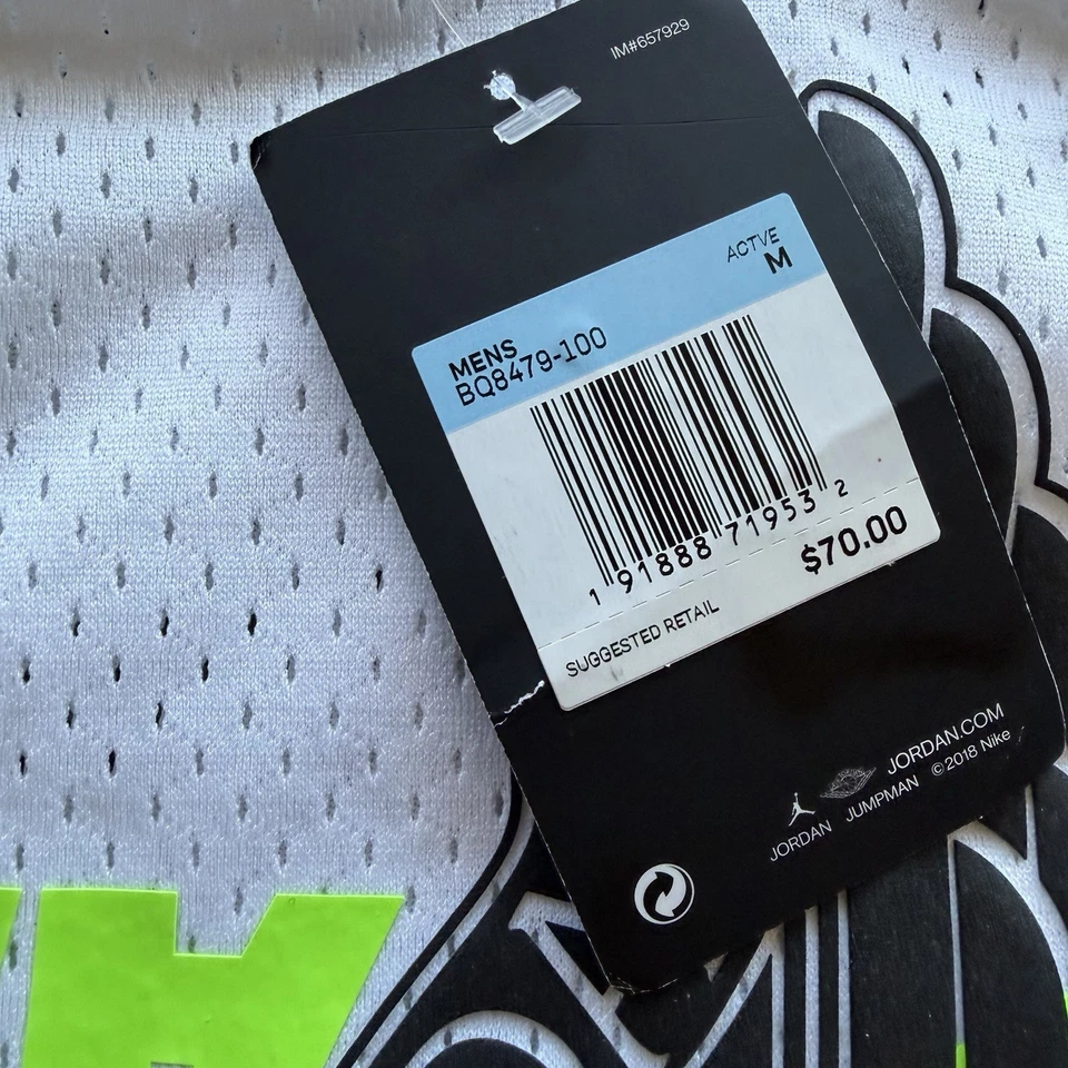 Nike Jordan Air JUMPMAN MESH Jersey Alas Verde/Negro BQ8479-100 Hombres Talla M Nuevo con Etiquetas Foto 4 de 4