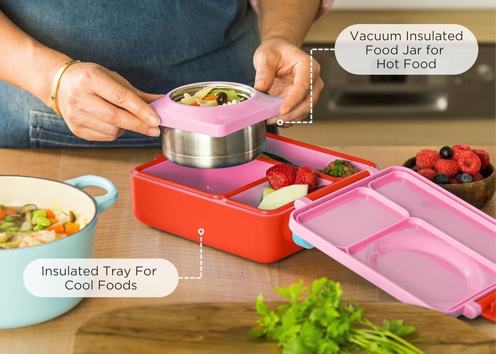 Insulated Leak-Proof OmieBox Bento Lunch Box for Kids Insulated Leak-Proof OmieBox Bento Lunch Box for Kids