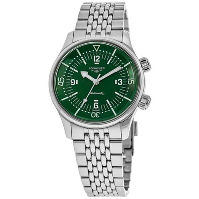 New Longines Legend Diver Automatic Green Dial Men's Watch L3.764.4.06.6