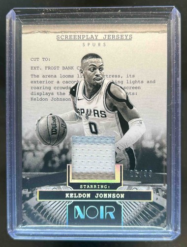 2024 Panini Noir Keldon Johnson Drehbuch Trikots #22/99 Spurs