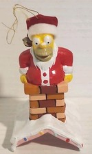 The Simpsons Homer Simpson as Santa in Chimney Christmas Tree Ornament TOB3
