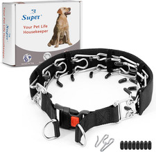 Dog Prong Collar, Dog Choke Collar Adjustable Dog Pinch Collar with Quick Releas