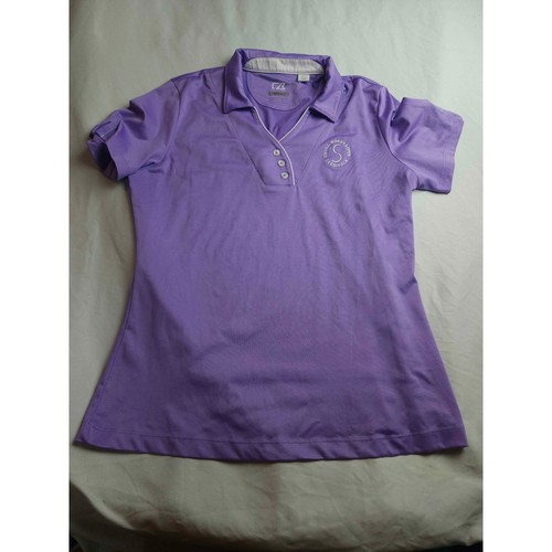 Cutter & Buck Purple CB DryTec Polo Shirt 2013 US Womens Open Sebonack Medium - Picture 2 of 7