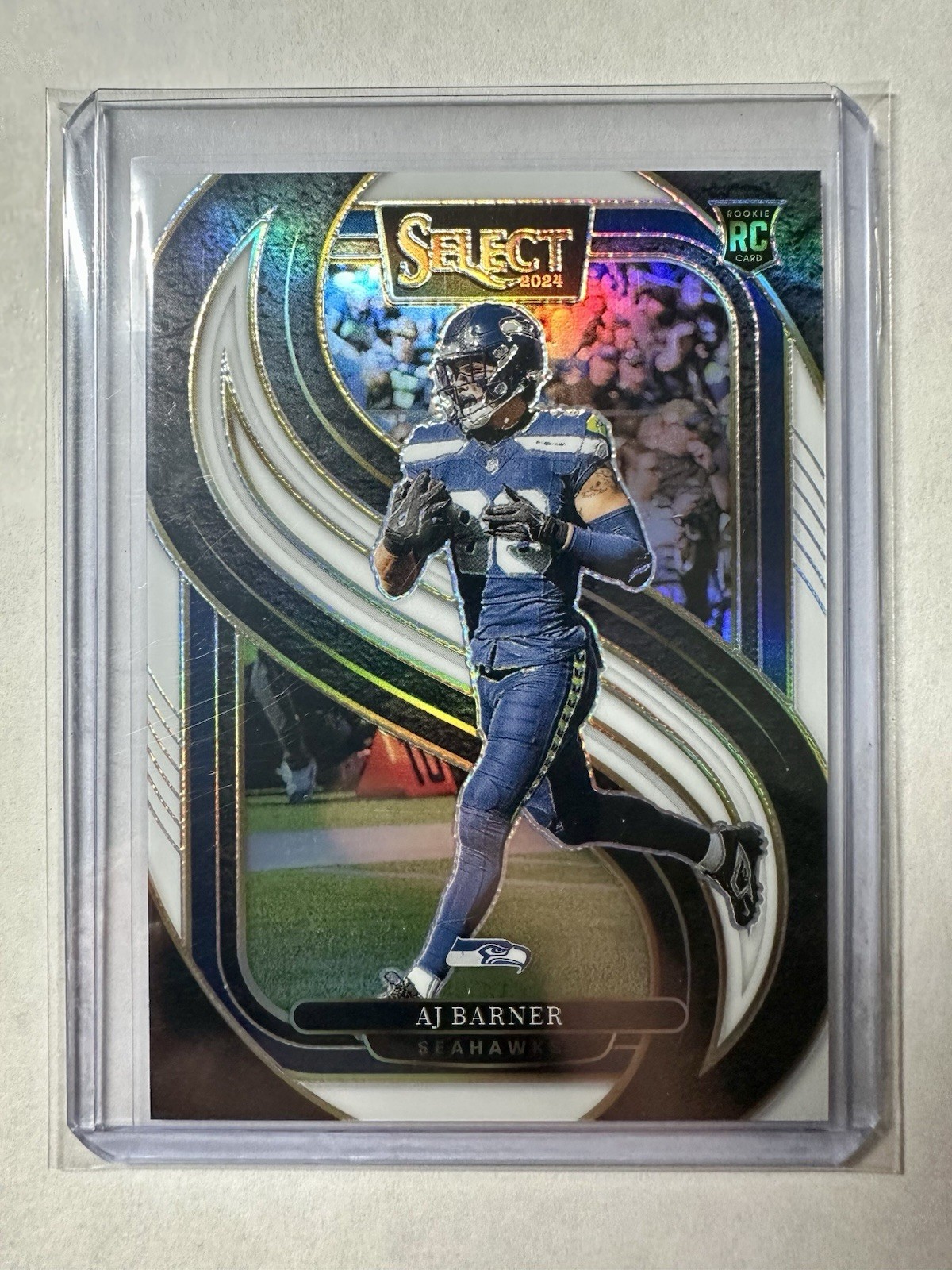 2024 Panini Select AJ Barner Rookie Premier Level White Prizm /35 RC #103
