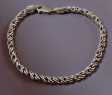 Ancien Bracelet  Argent bijou bracelet argent massif maille torsadé