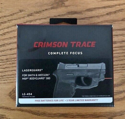 CRIMSON TRACE LG-454 Red LASERGUARD FOR SMITH & WESSON M&P BODYGUARD .380