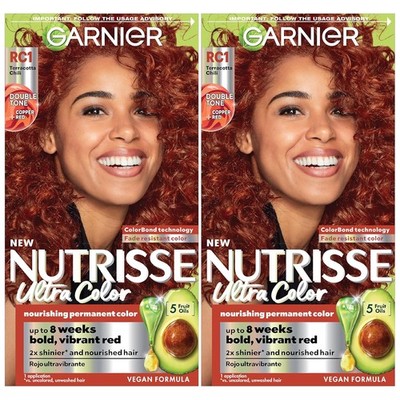 Garnier Nutrisse Ultra Color RC1 Copper Red Permanent Hair Color Pack of 2