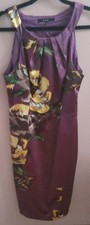 Ladies Size 12 Occasion Dress And Wrap By Coast, Purple