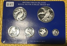 1977 British Virgin Islands Silver Jubilee Silver Proof Coin Set .925 63g