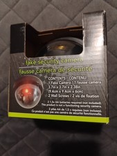e-Circuit Fake Security Camera Battery Operated Wall/Ceiling Mountable 314188