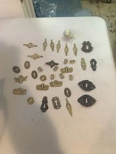 Skeleton Key Hole Covers Escutcheon Door Hardware Lot of 36