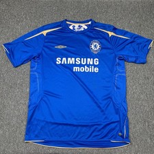 Chelsea FC Shirt Mens Extra Large Blue 2005/06 Home Umbro Samsung Centenary Kit