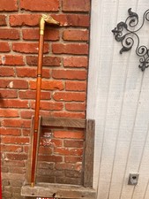 Vintage Brass Horse Head Walking Stick Cane 35" long 3 piece  brass horse head