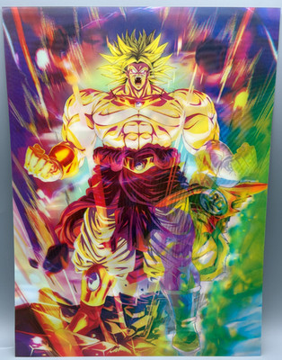3D-Bild/Effekt-Flip-Dragon Ball-Broly - Super Saiyajin-30x40cm-ohne Rahmen