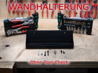 Wandhalterung für ein mit Add-Ons bestücktes Wera Tool-Check Plus