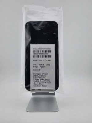 Apple iPhone 14 Pro Max 128GB (AT&T) A2651 - Deep Purple AS-IS