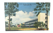 Postcard The New University of Miami Coral Gables, Fla. Curteich Linen Unposted