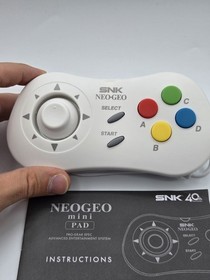 SNK Neo Geo Mini Micro-Console With 2 Pad Controllers White