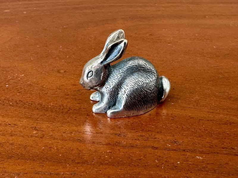 Vintage S. KIRK & SON Sterling Silver Rabbit  Figurine/Paperweight