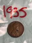 1935 Lincoln Head Wheat Penny One Cent Coin 1c
