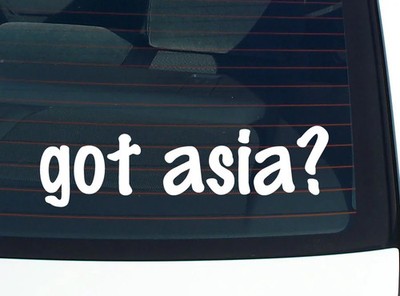 got asia? CAR DECAL BUMPER STICKER VINYL FUNNY JOKE WINDOW